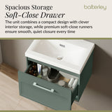 Traditional Wall Hung Vanity Basin Unit with Fireclay Basin - Choice of Size, Colour and Basin Type