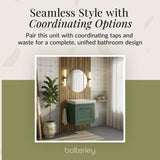 Traditional Wall Hung Vanity Basin Unit with Fireclay Basin - Choice of Size, Colour and Basin Type
