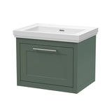Traditional Wall Hung Vanity Basin Unit with Fireclay Basin - Choice of Size, Colour and Basin Type