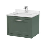Traditional Bathroom Wall Hung Vanity Unit and Marble Worktop Basin - Choice of Size and Colour
