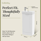 Retro Floor Standing  Bathroom Cloakroom Vanity Basin Unit - Multiple Colours