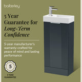 Retro Floor Standing  Bathroom Cloakroom Vanity Basin Unit - Multiple Colours