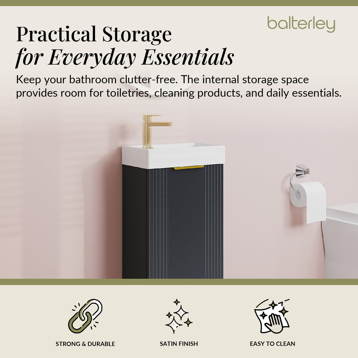 Retro Floor Standing  Bathroom Cloakroom Vanity Basin Unit - Multiple Colours