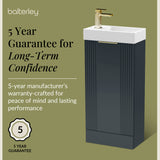 Retro Floor Standing  Bathroom Cloakroom Vanity Basin Unit - Multiple Colours