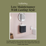 Retro Wall Hung Bathroom Cloakroom Vanity Basin Unit - Multiple Colours