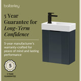 Retro Wall Hung Bathroom Cloakroom Vanity Basin Unit - Multiple Colours