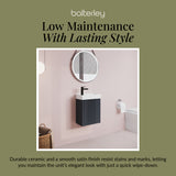 Retro Wall Hung Bathroom Cloakroom Vanity Basin Unit - Multiple Colours