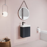 Retro Wall Hung Bathroom Cloakroom Vanity Basin Unit - Multiple Colours