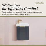 Retro Wall Hung Bathroom Cloakroom Vanity Basin Unit - Multiple Colours