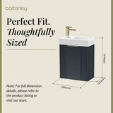 Retro Wall Hung Bathroom Cloakroom Vanity Basin Unit - Multiple Colours