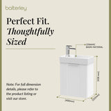 Retro Wall Hung Bathroom Cloakroom Vanity Basin Unit - Multiple Colours