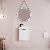 Retro Wall Hung Bathroom Cloakroom Vanity Basin Unit - Multiple Colours