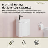 Retro Wall Hung Bathroom Cloakroom Vanity Basin Unit - Multiple Colours