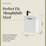 Retro Wall Hung Bathroom Cloakroom Vanity Basin Unit - Multiple Colours