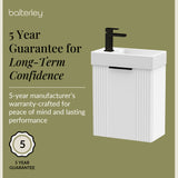 Retro Wall Hung Bathroom Cloakroom Vanity Basin Unit - Multiple Colours