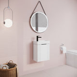 Retro Wall Hung Bathroom Cloakroom Vanity Basin Unit - Multiple Colours
