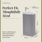 Retro Floor Standing  Bathroom Cloakroom Vanity Basin Unit - Multiple Colours