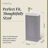 Retro Floor Standing  Bathroom Cloakroom Vanity Basin Unit - Multiple Colours