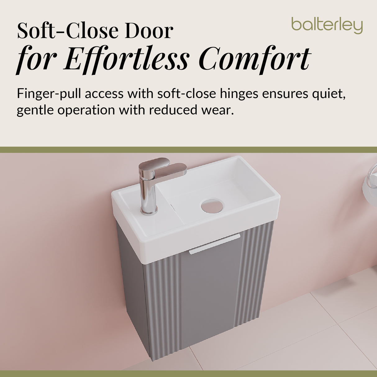 Retro Wall Hung Bathroom Cloakroom Vanity Basin Unit - Multiple Colours