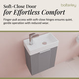 Retro Wall Hung Bathroom Cloakroom Vanity Basin Unit - Multiple Colours