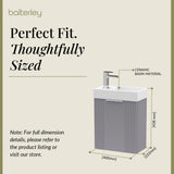 Retro Wall Hung Bathroom Cloakroom Vanity Basin Unit - Multiple Colours