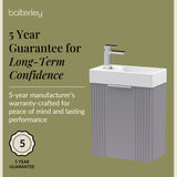 Retro Wall Hung Bathroom Cloakroom Vanity Basin Unit - Multiple Colours