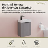 Retro Wall Hung Bathroom Cloakroom Vanity Basin Unit - Multiple Colours