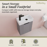 Retro Wall Hung Bathroom Cloakroom Vanity Basin Unit - Multiple Colours