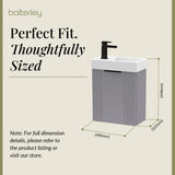 Retro Wall Hung Bathroom Cloakroom Vanity Basin Unit - Multiple Colours