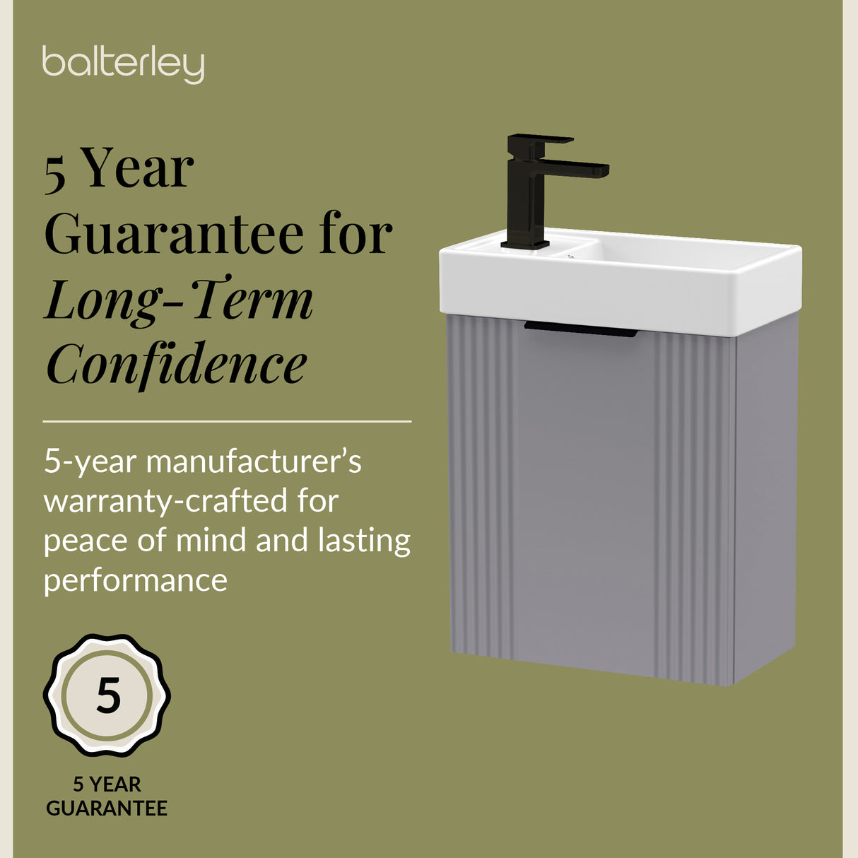 Retro Wall Hung Bathroom Cloakroom Vanity Basin Unit - Multiple Colours