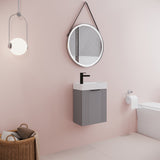 Retro Wall Hung Bathroom Cloakroom Vanity Basin Unit - Multiple Colours