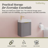 Retro Wall Hung Bathroom Cloakroom Vanity Basin Unit - Multiple Colours