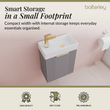 Retro Wall Hung Bathroom Cloakroom Vanity Basin Unit - Multiple Colours