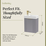 Retro Wall Hung Bathroom Cloakroom Vanity Basin Unit - Multiple Colours