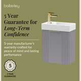 Retro Wall Hung Bathroom Cloakroom Vanity Basin Unit - Multiple Colours