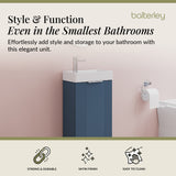 Retro Floor Standing  Bathroom Cloakroom Vanity Basin Unit - Multiple Colours