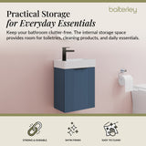 Retro Wall Hung Bathroom Cloakroom Vanity Basin Unit - Multiple Colours