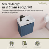 Retro Wall Hung Bathroom Cloakroom Vanity Basin Unit - Multiple Colours