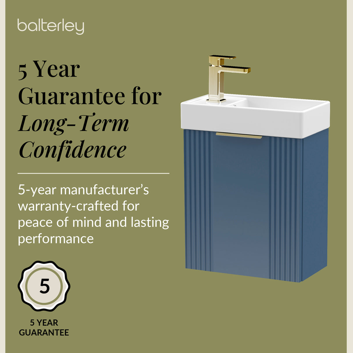 Retro Wall Hung Bathroom Cloakroom Vanity Basin Unit - Multiple Colours