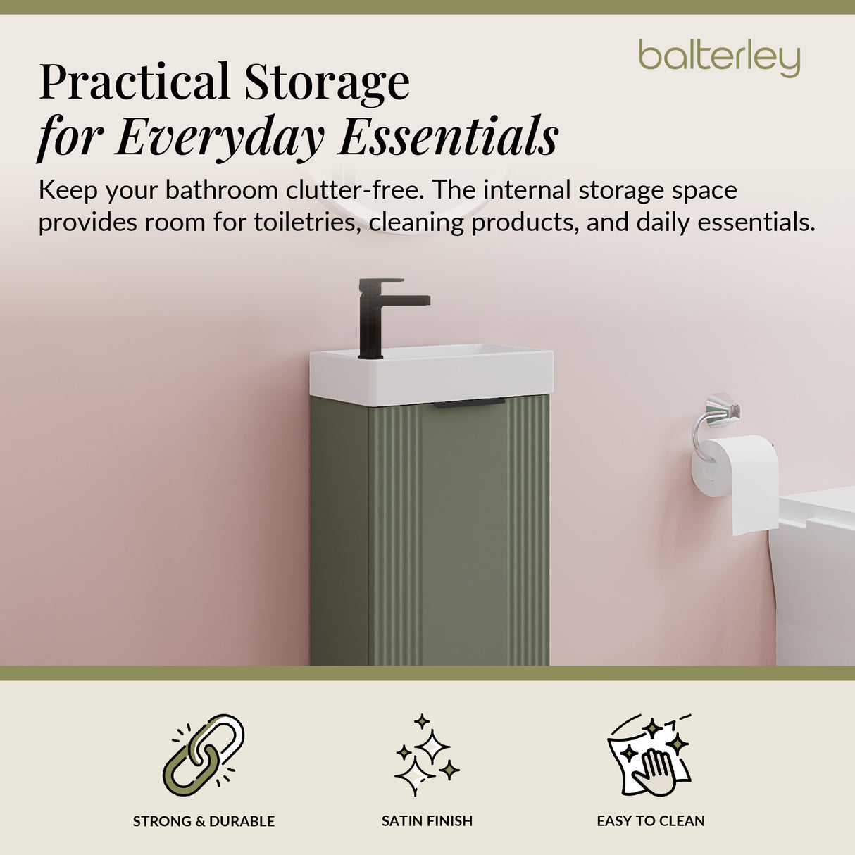 Retro Floor Standing  Bathroom Cloakroom Vanity Basin Unit - Multiple Colours