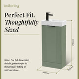 Retro Floor Standing  Bathroom Cloakroom Vanity Basin Unit - Multiple Colours