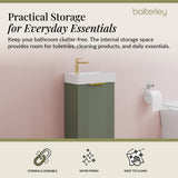 Retro Floor Standing  Bathroom Cloakroom Vanity Basin Unit - Multiple Colours