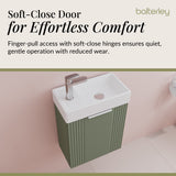 Retro Wall Hung Bathroom Cloakroom Vanity Basin Unit - Multiple Colours