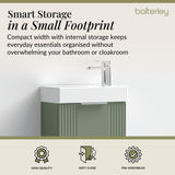 Retro Wall Hung Bathroom Cloakroom Vanity Basin Unit - Multiple Colours
