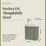 Retro Wall Hung Bathroom Cloakroom Vanity Basin Unit - Multiple Colours