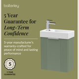 Retro Wall Hung Bathroom Cloakroom Vanity Basin Unit - Multiple Colours