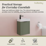 Retro Wall Hung Bathroom Cloakroom Vanity Basin Unit - Multiple Colours