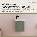 Retro Wall Hung Bathroom Cloakroom Vanity Basin Unit - Multiple Colours