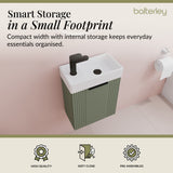 Retro Wall Hung Bathroom Cloakroom Vanity Basin Unit - Multiple Colours