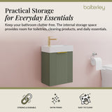 Retro Wall Hung Bathroom Cloakroom Vanity Basin Unit - Multiple Colours